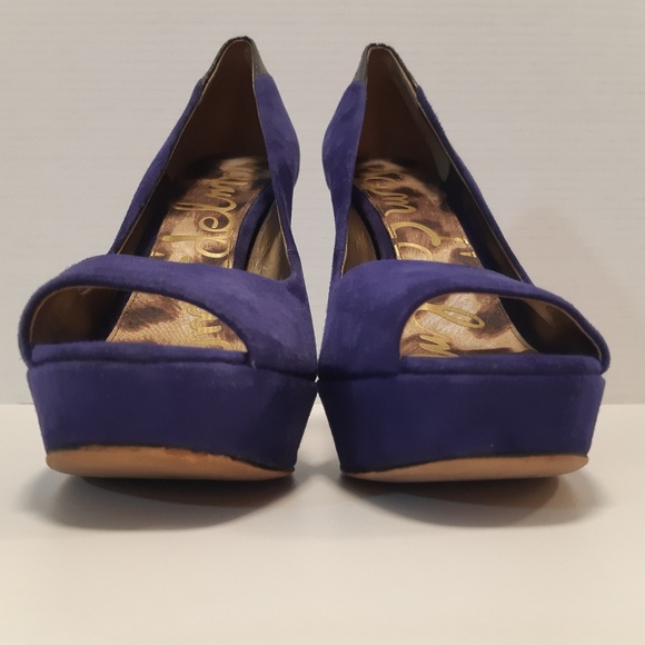 Sam Edelman Purple Suede Funky Heels - Picture 3 of 8